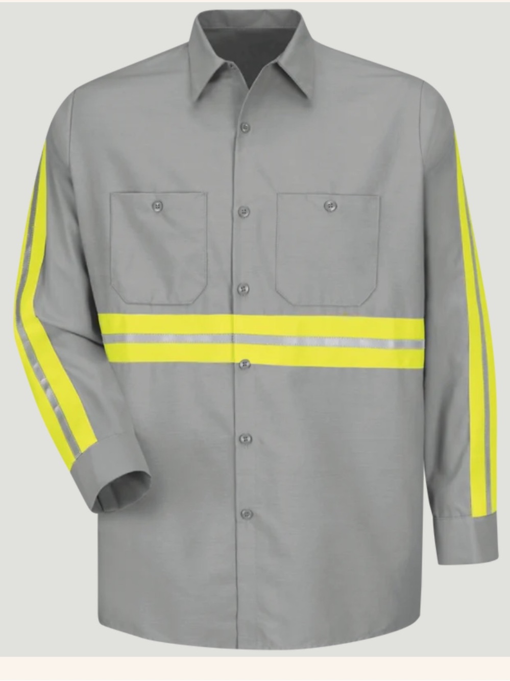 New Long Sleeve Enhanced Visibility Industrial Work Shirt size: L